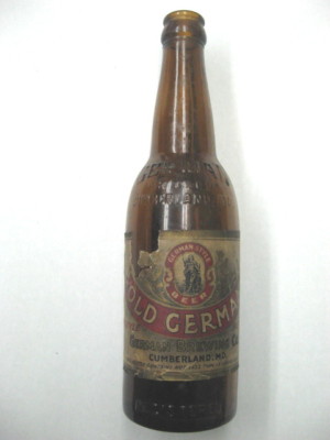 Download Old German Brewing Co. Brown Beer Bottle Cumberland MD -- Antique Price Guide Details Page