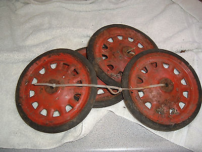 Vintage Antique Four Toy WHEELS Pedal Car, WAGON, Parts -- Antique