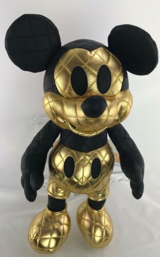 mickey mouse gold plush